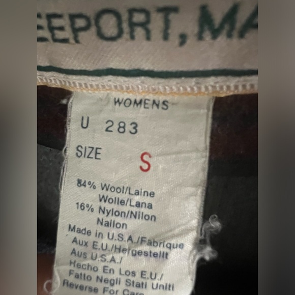 VINTAGE LL BEAN SOUTHWESTERN AZTEC NAVAJO WOOL COAT JACKET S - Picture 6 of 9